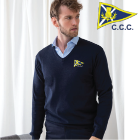 OW Mens 12 Gauge V-neck Jumper (HB720) (image for) OW Mens 12 Gauge V-neck Jumper (HB720)