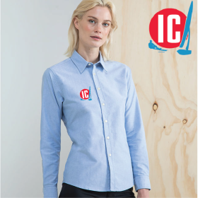 Ladies Delux Oxford Shirt, Long Sleeve (HB511) (image for) Ladies Delux Oxford Shirt, Long Sleeve (HB511)
