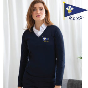 Ladies 12 Gauge V-neck Jumper (HB721) (image for) Ladies 12 Gauge V-neck Jumper (HB721)