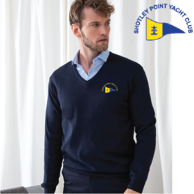 Mens 12 Gauge V-neck Jumper (HB720) (image for) Mens 12 Gauge V-neck Jumper (HB720)