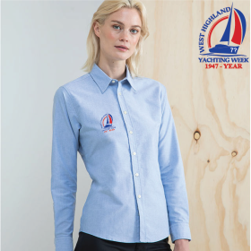 Delux Oxford Shirt, Ladies Long Sleeve (HB511) (image for) Delux Oxford Shirt, Ladies Long Sleeve (HB511)