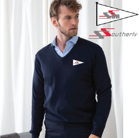 Mens 12 Gauge V-neck Jumper (HB720) (image for) Mens 12 Gauge V-neck Jumper (HB720)